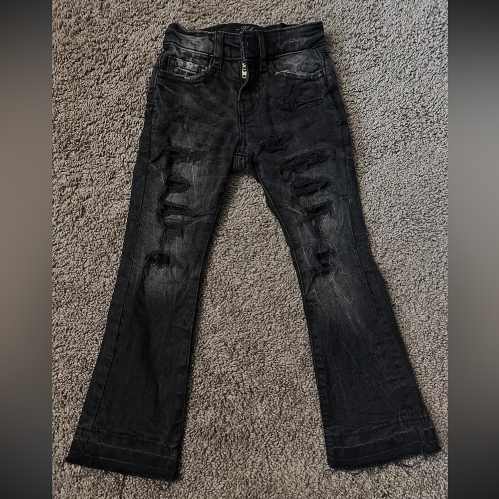 Jordan Craig Kids Charcoal Distressed Jeans